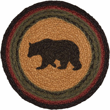 Wyatt Stenciled Bear Jute Trivet 8